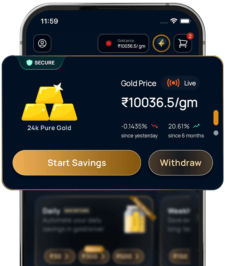 Buying 24K digital gold in the Bright DiGi Gold app